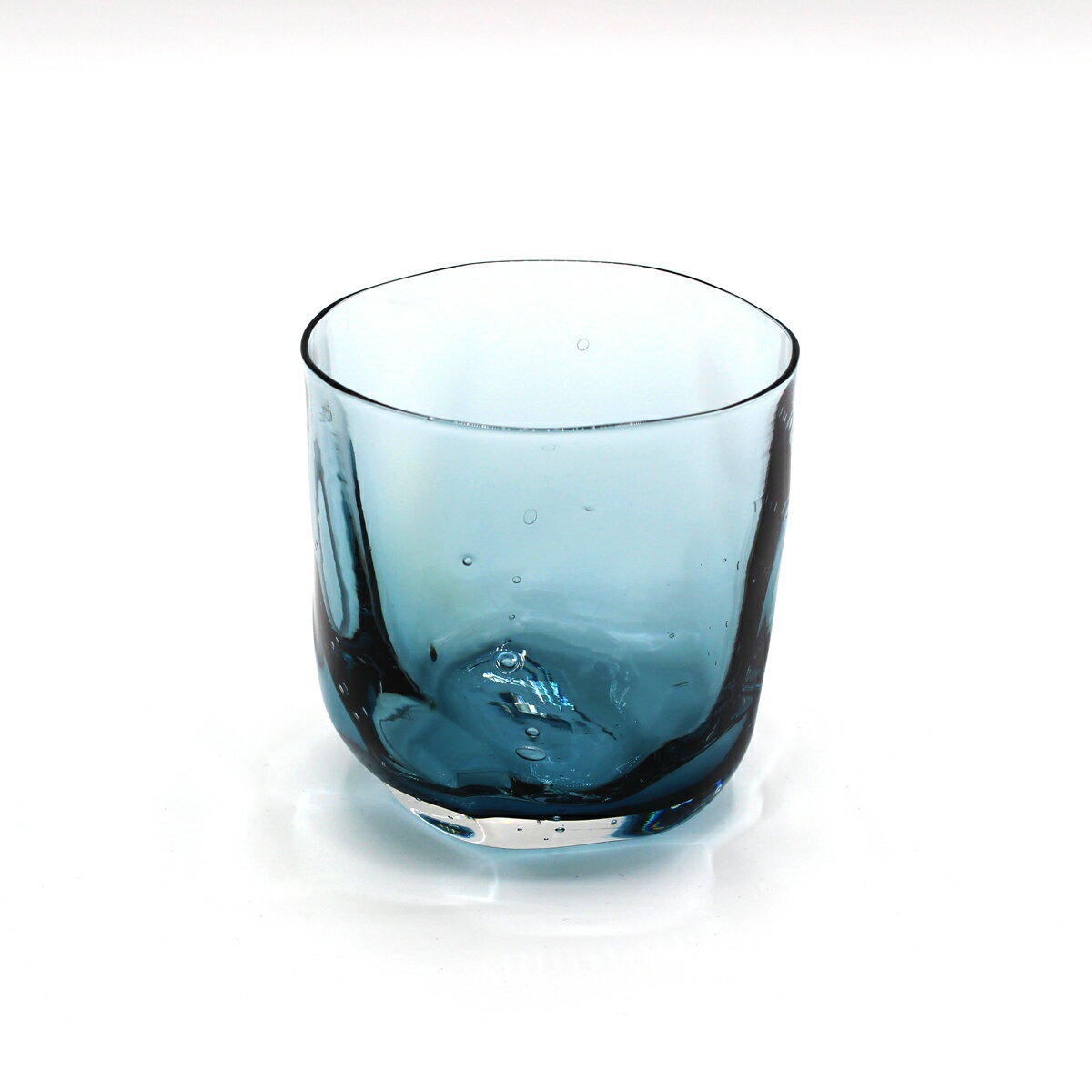 glass calico ミナモブルー ウイスキー ロックグラス グラスキャリコ ハンドメイド ガラス酒器 おしゃれ 来客用 ギフト プレゼントのサムネイル