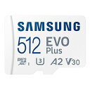 Samsung microSDJ[h 512GB EVO Plus microSDXC UHS-I U3 Nintendo Switch mF ő]x130MB/b MB-MC512KA/EC Kۏؕi
