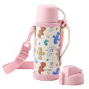 アイリスオーヤマ 水筒 子供用 キッズ ミニー(ピンク) ワンタッチ 直飲み 保冷 ディズニー 真空断熱6時間冷たさキープ 嬉しいポーチ&ストラップ付き 持ちや...