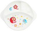 OSK 子供食器 ベビー皿 ランチ皿 もいもい [足ゴム付/深型/持ち手付] 食洗機対応 日本製 CB-36 ホワイト 約23.6x19.4x高さ3.2cm