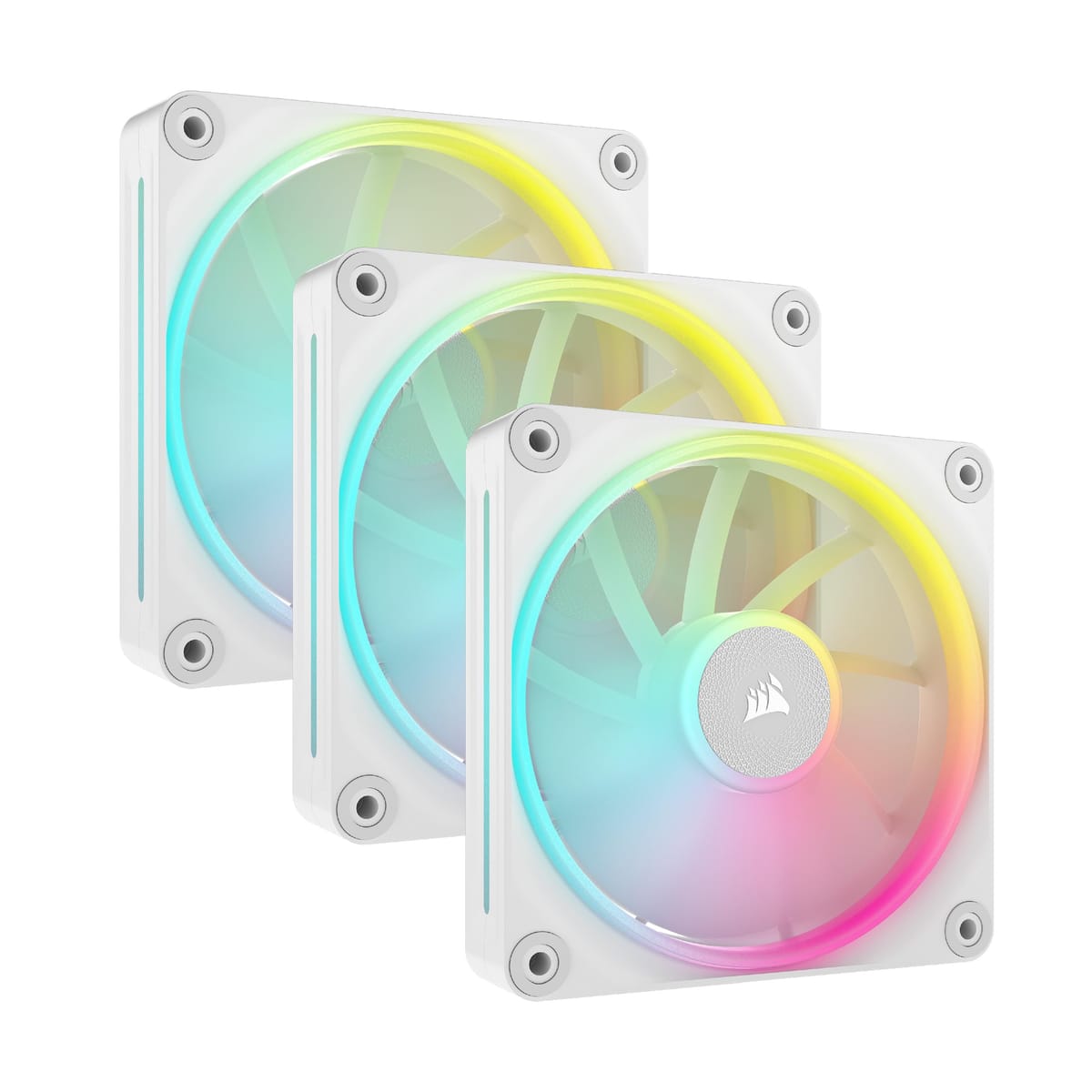 CORSAIR iCUE LINK LX120 RGB スターターキット 120mm PWM PCケースファン デュアルライトループ トリ..