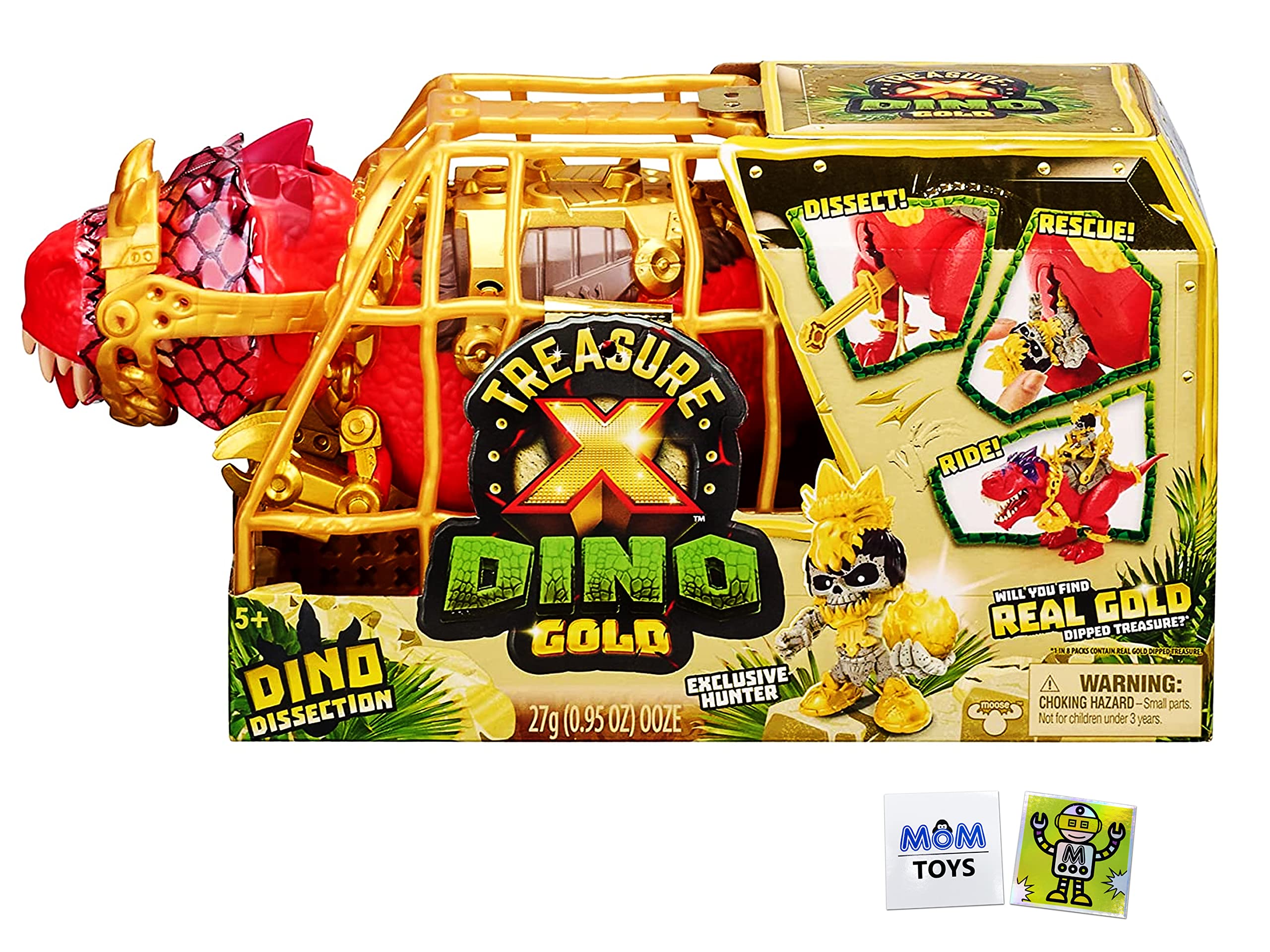 Treasure X Dino Gold Dinosaur Dissection - T-Rex Dino Unboxing Adventure Bundle - My Outlet Mallステッカー2枚でスタイルが異なる場合があります