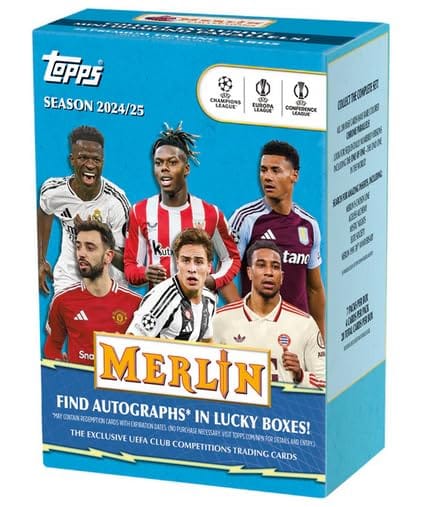 2024-25 Topps Merlin UEFAクラブコンペティションブラスターボックス。