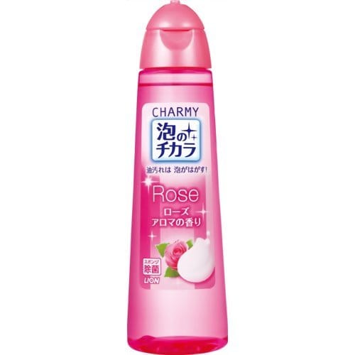 油汚れを高い洗浄力の泡でスッキリと落とす洗剤食器用です。天然アロマオイルを配合し、スポンジで泡だてた瞬間に心地よい香りが広がります。上品で優しいローズアロマの香り。