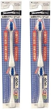 【まとめ買いセット】 パナソニック 替えブラシ ドルツ 山切りブラシ Vヘッド ふつう 白 2本入 EW084-W × 2パック (計4本)