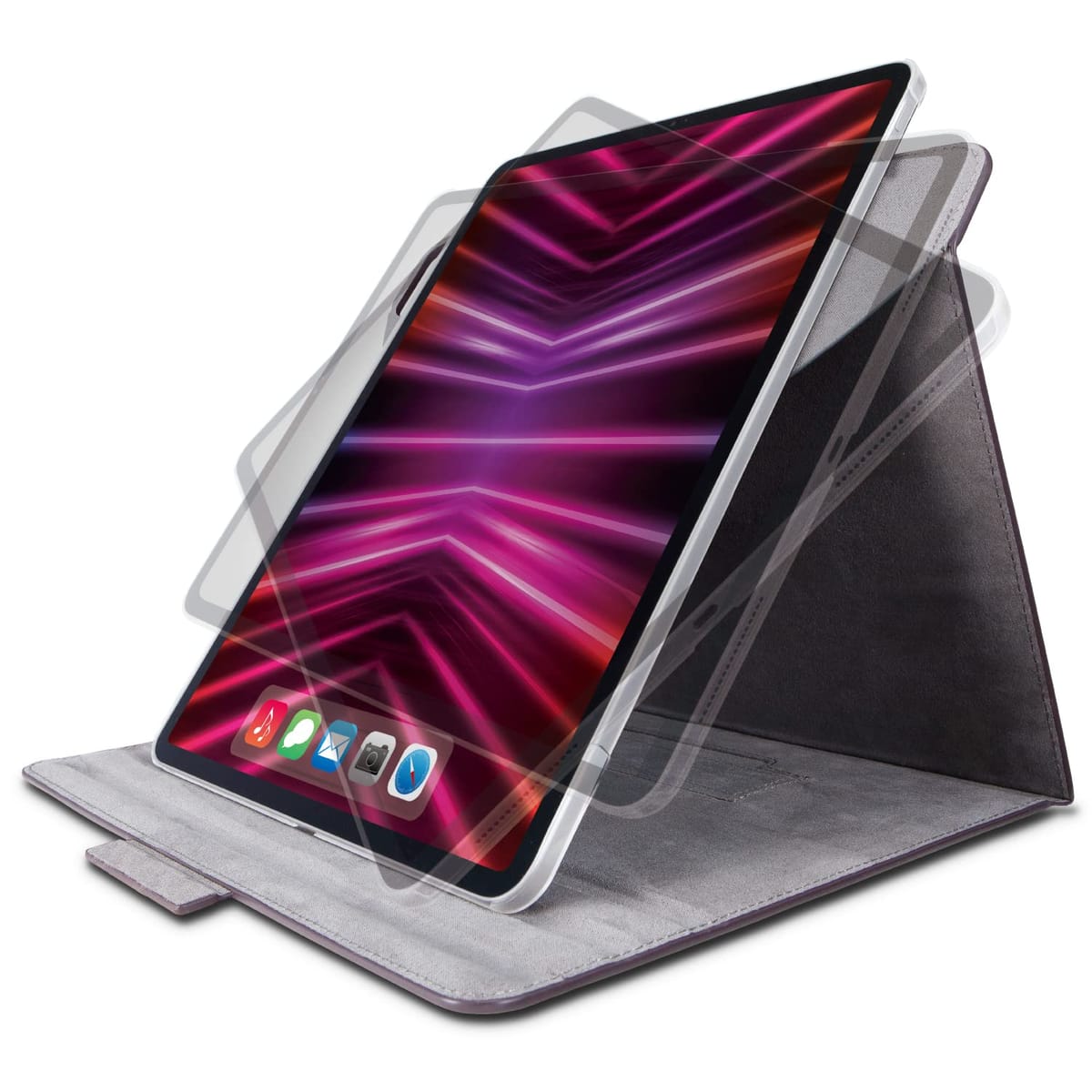 エレコム iPad Pro 12.9 第6世代 （2022年） ケース カバー フラップケース 360度回転 ソフトレザー素材 ブラック TB-A22PL360BK
