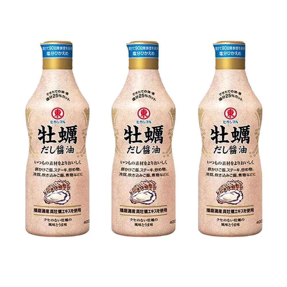 VANILLA ヒガシマル醤油 牡蠣だし醤油 400ml 3本セット プラス1本無料