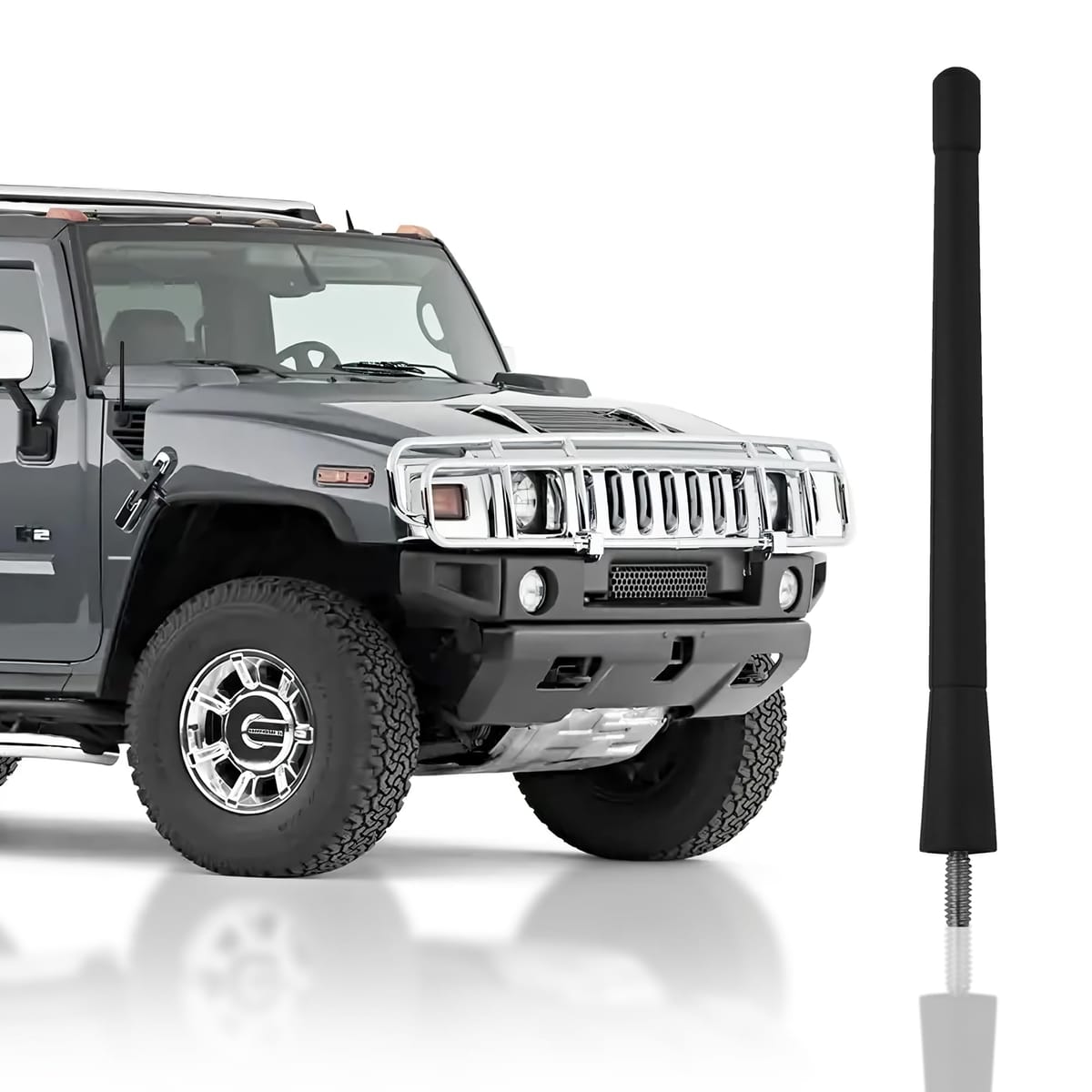 Hummer H2 2003-2009用外部アンテナマスト ブラック 7個 - 自動車、トラック、SUV用交換用アンテナ - FM AMラジオ対応 - 車&トラック外装アクセサリー 男女兼用