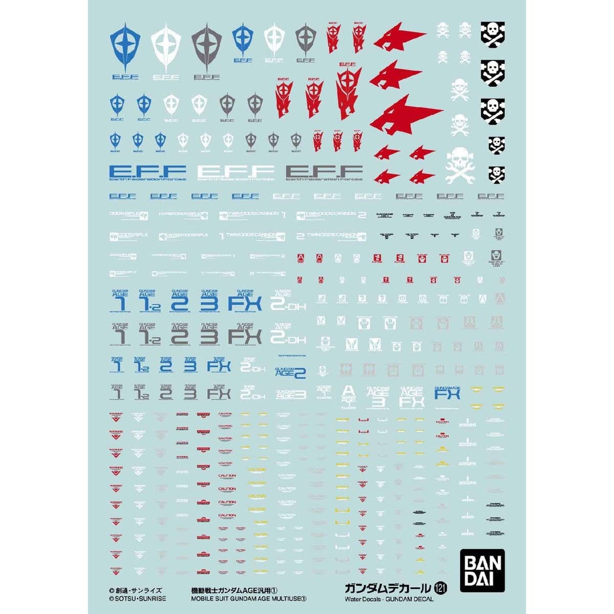 Painting Goods - BANDAI SPIRITS(バンダイ スピリッツ) ガンダムデカール No.121 機動戦士ガンダムAGE汎用(1) MK61985