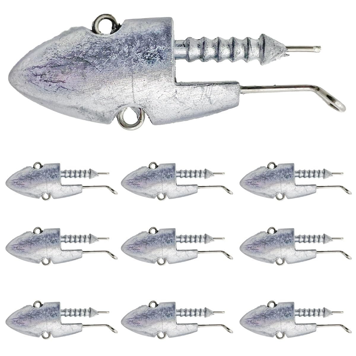 ファビュラス堂 ジグヘッド 10g 10 個 セット ルアー ワーム 重り オモリ シーバス バス 釣り クラブ シャッド ピン カーリー テール カスタムのサムネイル