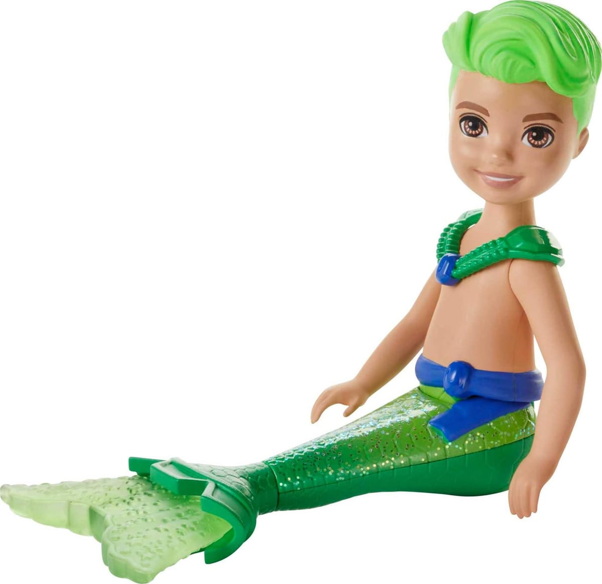 Mattel - Barbie Dreamtopia: Chelsea Merboy Doll, Green Hair and Tail