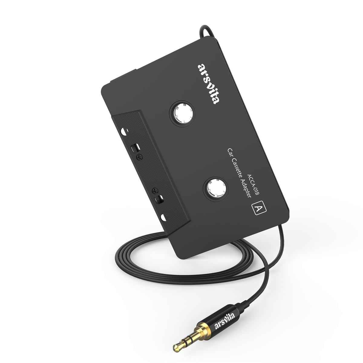 Arsvita カーオーディオカセットからAUXアダプター, 3.5mm補助ケーブルテープアダ...