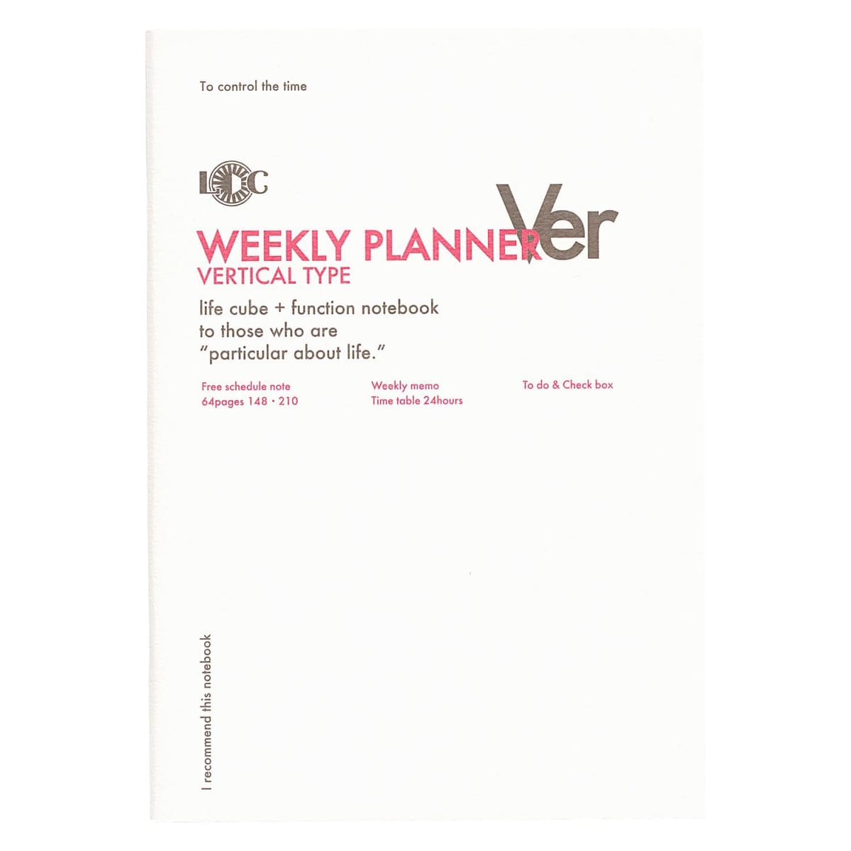 A5 ファンクションノート WEEKLY PLANNER （ウィークリー）バーチカルタイプ LDNT