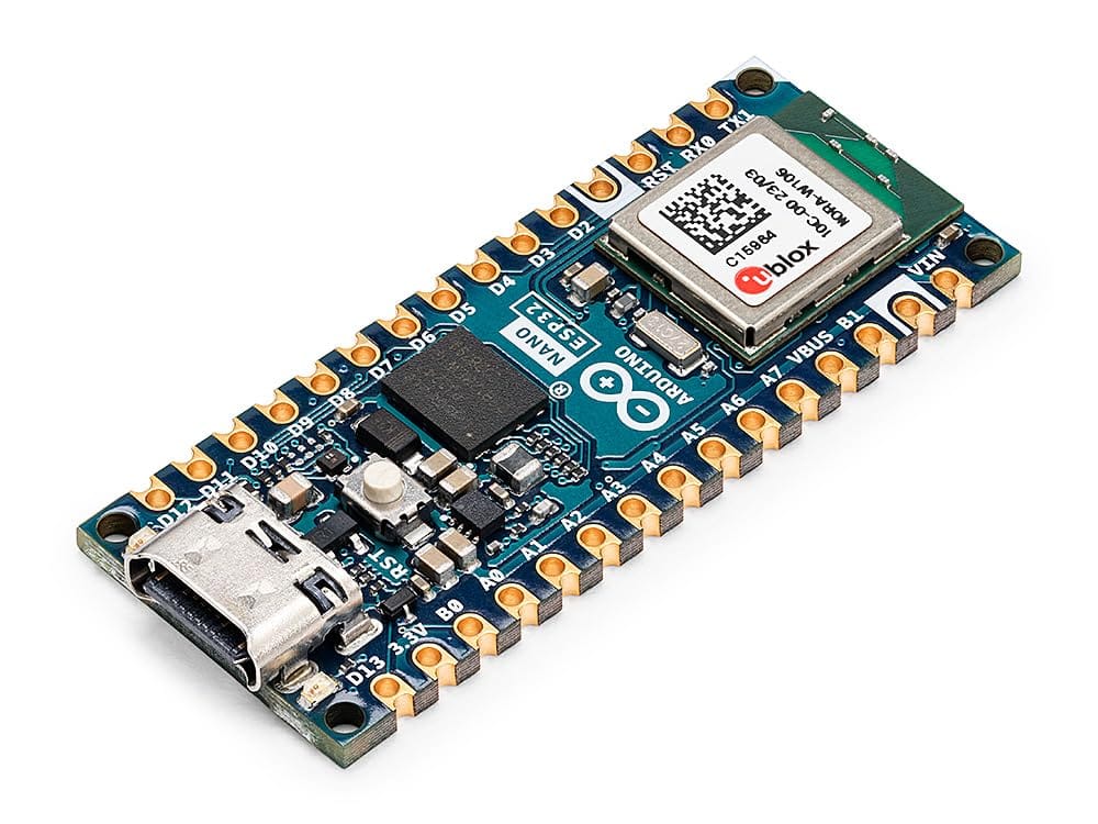 Arduino Nano ESP32 ヘッダーなし  – ESP32-S3、USB-C、Wi-Fi、Bluetooth、HIDサポート、MicroPython、IoTおよび組み込みアプリケーションに対応