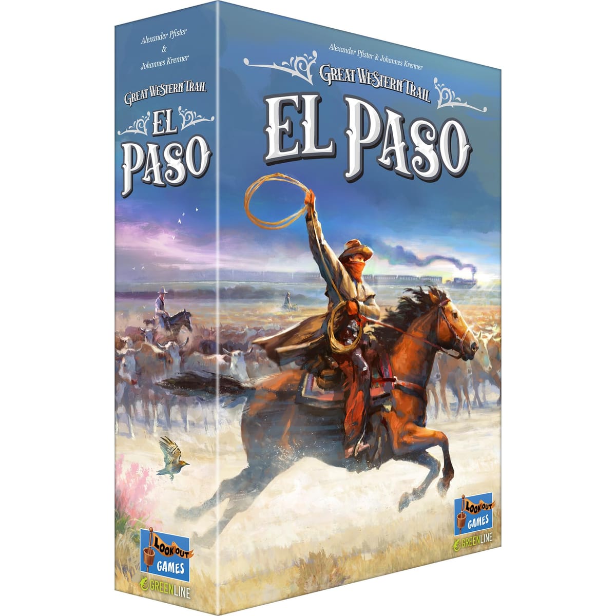 Great Western Trail El Paso ボードゲーム - ペースの速い牛の貿易戦略ゲーム コンパクト 旅行にやさしい 子供&大人向け 対象年齢12歳以上 1~4人用 60~90分のプレイ時間 Lookout Games