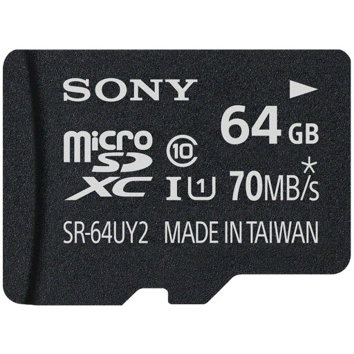 Sony 64GB Micro SDXC Class 10 UHS-1 Memory Card (SR64UY2A/TQ) by Sony Sony 64GB Micro SDXC Class 10 UHS-1 Memory Card (SR64UY2A/TQ) by Sony