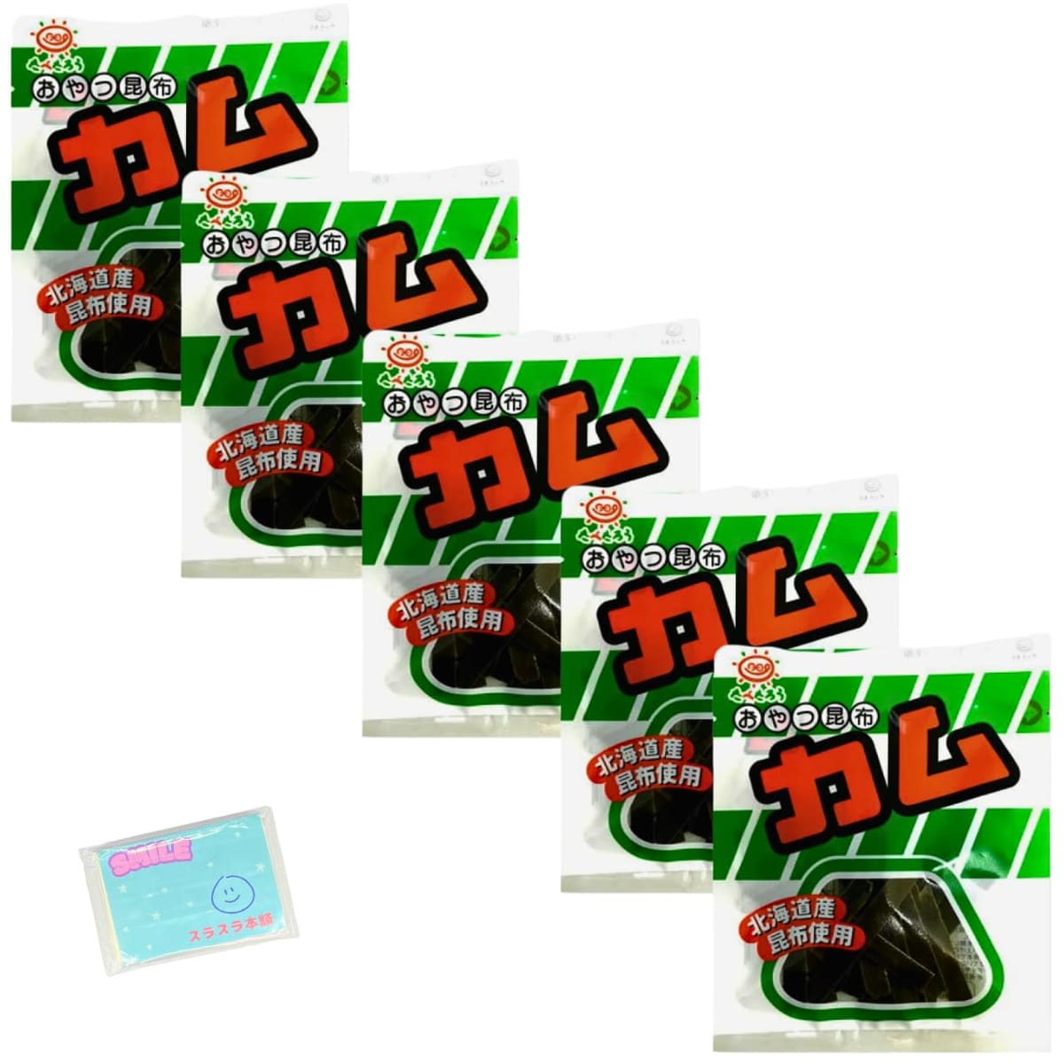 Monolog Style 前島食品 おやつ昆布 カム 13g ×5袋セット ★スラスラ本舗オリジナルポケットティッシュ付き★