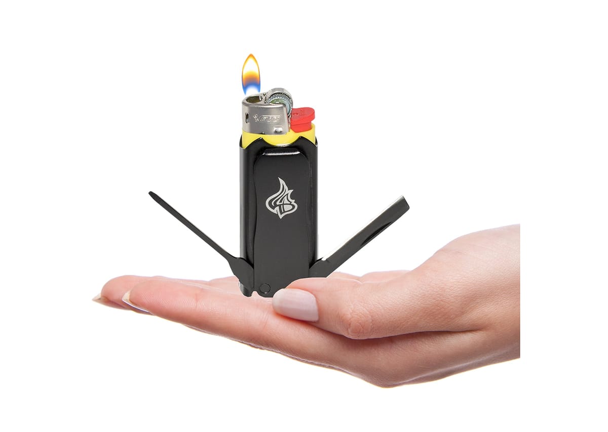 LighterBro Micro ミニBICライターケース マルチツール アウトドアツール ステンレススチール 正規品販..