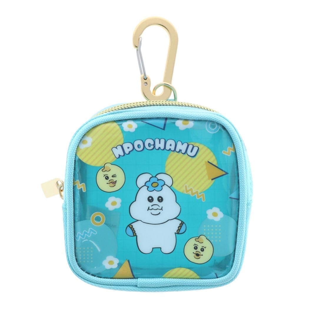 サンスター文具 んぽちゃむ ポーチ スクエアクリア おぱんちゅうさぎ・んぽちゃむステーショナリー A柄..