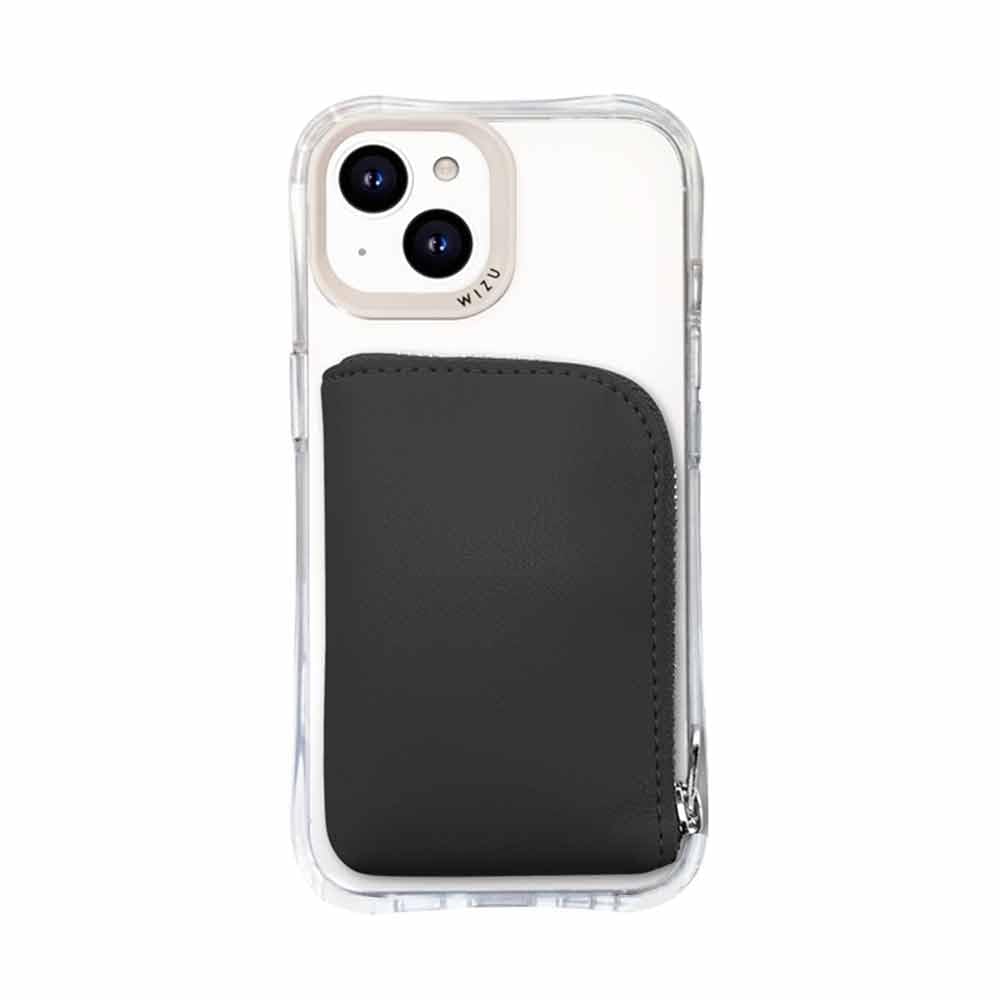 wizu (ウィズユー) iPhoneケース クリア iPhoneケース ストラップ ショルダー スマホショルダー カード収納 ポーチ付き 取り外し スマホストラップ スマホケース