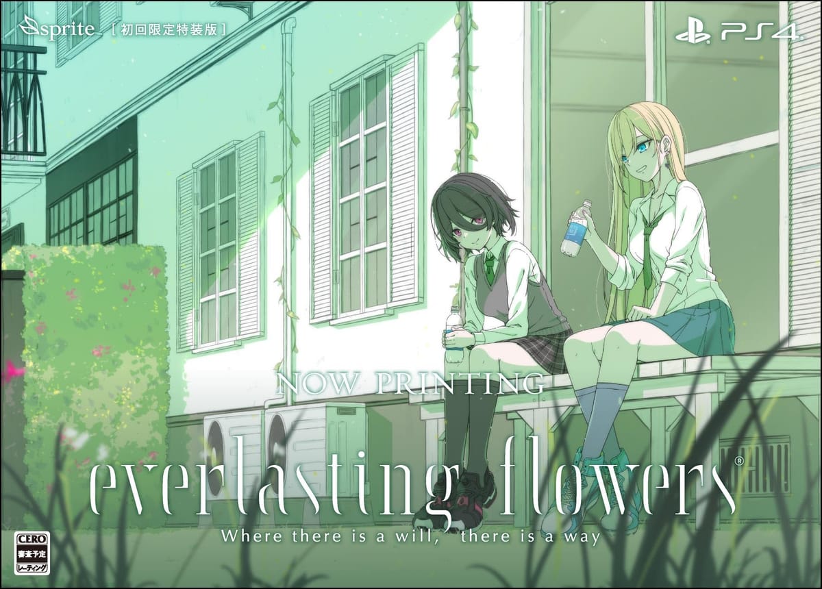 everlasting flowers -PS4 【特典】SPECIAL BOXパッケージ、オリジナルサウンドトラック(主題歌・エンディング主題歌・全BGMを収録・CD2枚組)、everlasting flowers Visual Book(原画・カラー