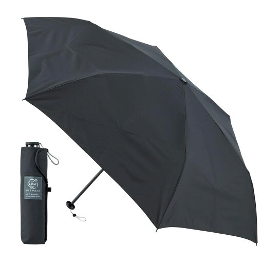 3秒のurawaza(ウラワザ) スリム 軽量 折りたたみ傘 UVカット 晴雨対応 55cm 10298 ブラック 3秒のurawaza(ウラワザ) スリム 軽量 折りたたみ傘 UVカット 晴雨対応 55cm 10298 ブラック