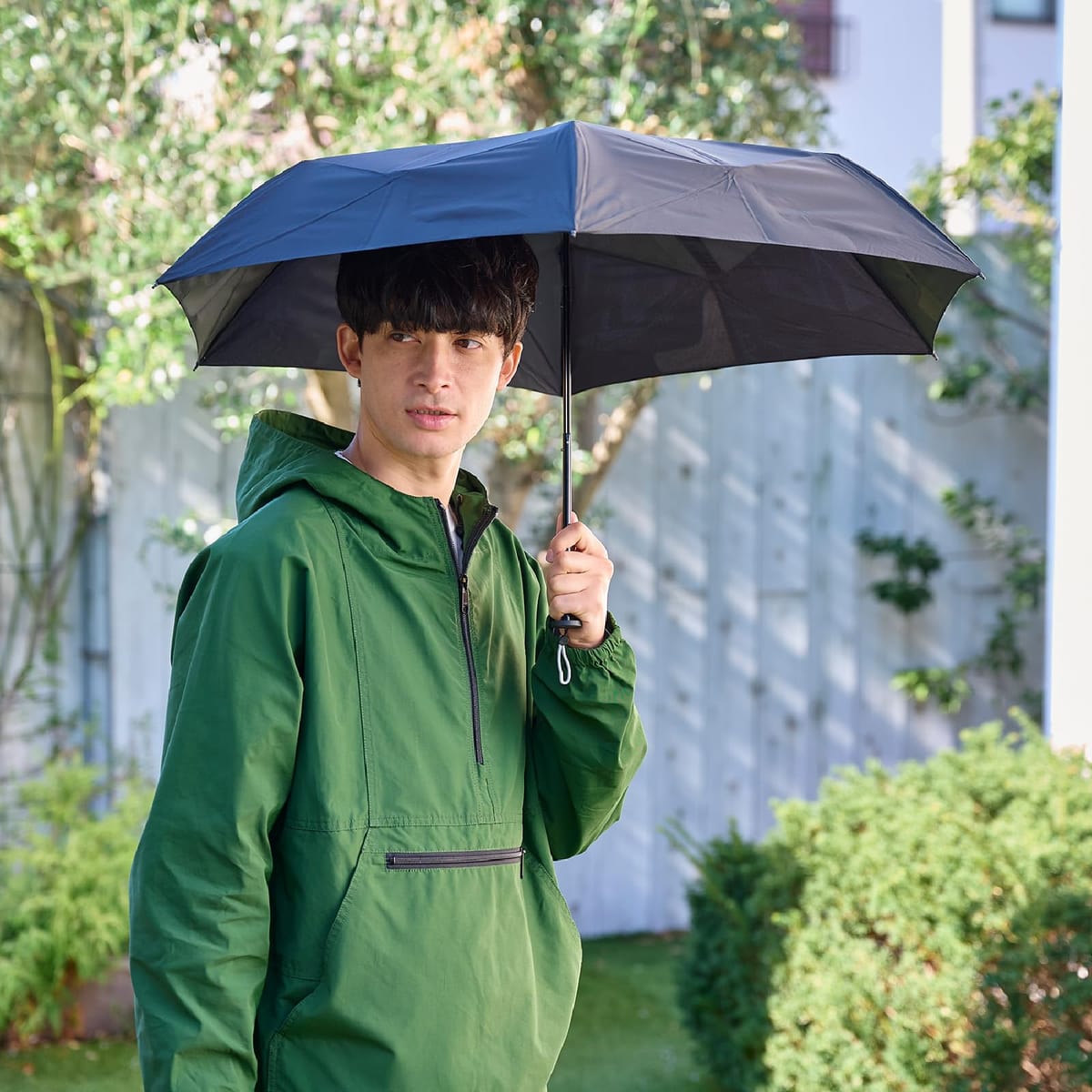 3秒のurawaza(ウラワザ) スリム 軽量 折りたたみ傘 UVカット 晴雨対応 55cm 10298 ブラック