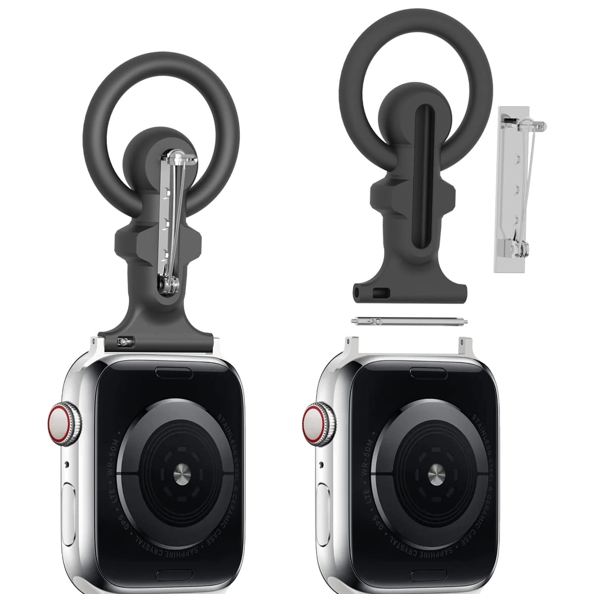 Yothchose Apple Watch用バンド フォブキーチェーン 懐中時計クリップ ペンダント カラビナホルダー iWatch Series Ultra 2、Ultra、9 8 7 6 5 4 3 2 1 SE 38mm 40mm 41mm 42m