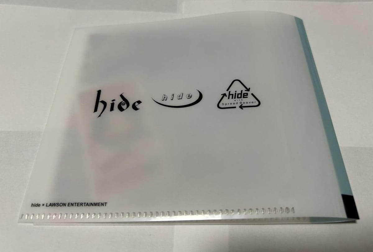 hide ヒデ X JAPAN くじ 2026 E賞 CDサイズ クリアファイル ＆ ステッカー セット F