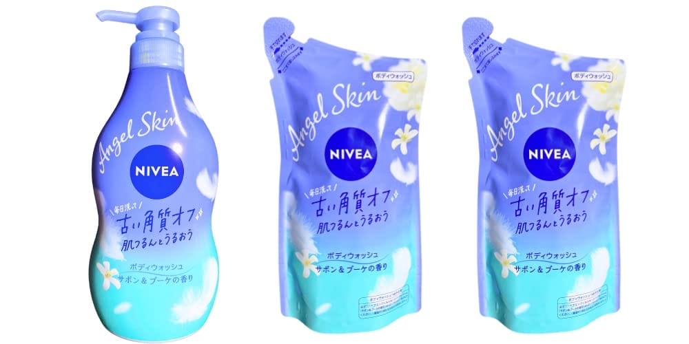 ニベア エンジェルスキン ボディウォッシュ サボン&ブーケの香り 本体480ml+詰め替え用360ml×2袋セット