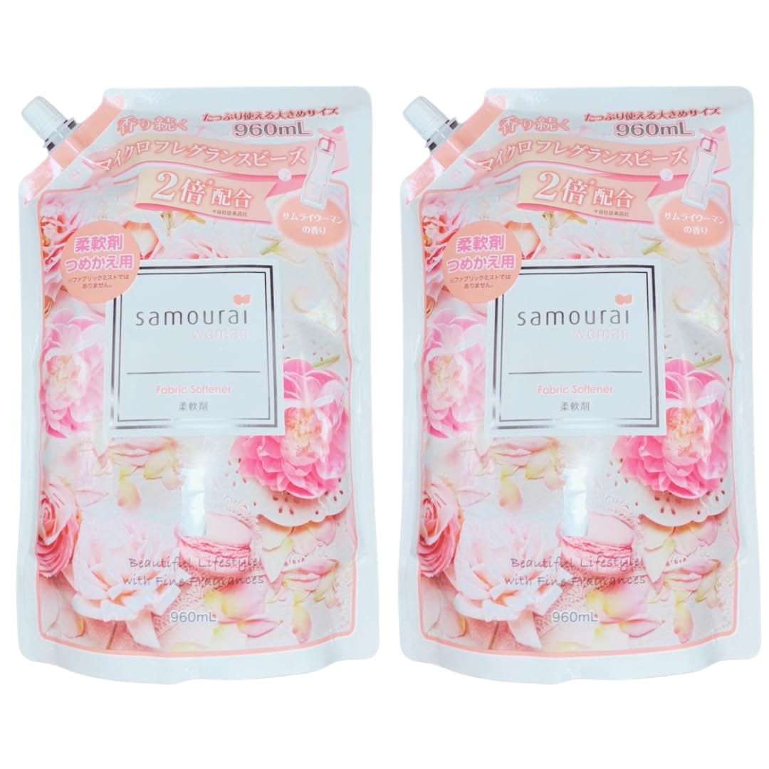 【2袋セット】サムライウーマン 柔軟剤 大容量 詰め替え 960ml 2個