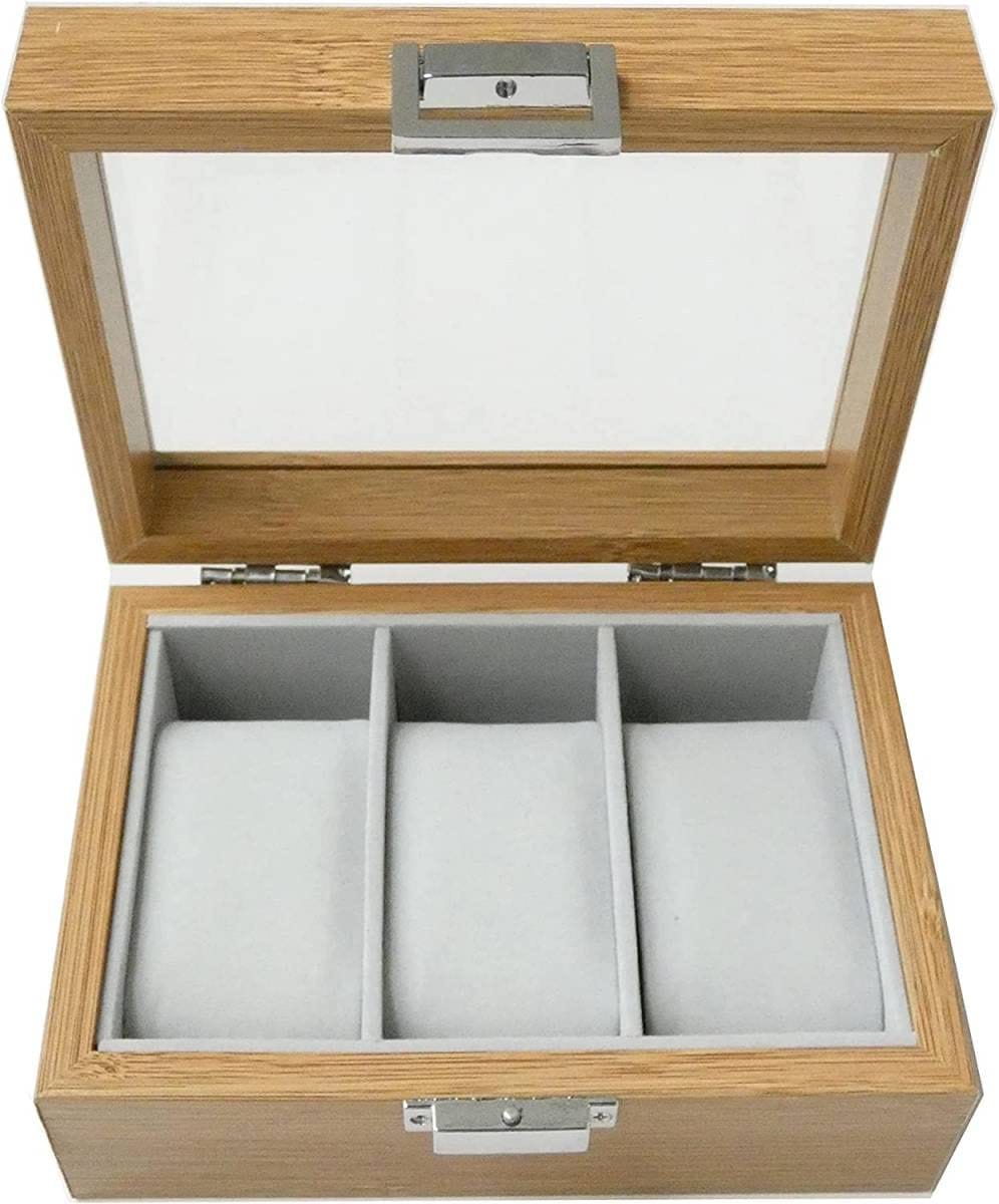 時計ケース 木製 白木 腕時計 収納ケース ボックス ウォッチ コレクション 腕時計ボックス ガラス窓 窓付き ディスプレイ メンズ レディース【Manaheart】