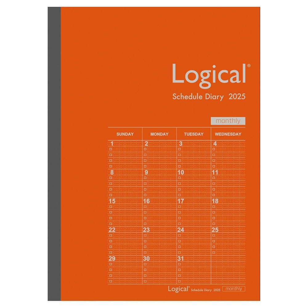 ロジカルダイアリー 2025年 月間ノートタイプB/B5/オレンジ NS-B502-25BO【PT1】