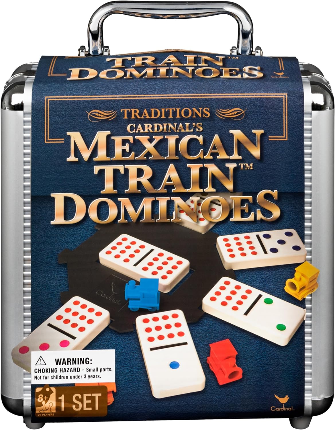 Mex Train Product Description - This set comes with Toot Toot sound domino hub, set of double 12 color dot dominoes, 9 colorful trains, score pad, easy to learn instructions all pack in a lovely aluminum case.Deluxe style classic game sets at retro discounts from Pavilion Games exclusively from Toys'R'Us! Checkers, Chess, Backgammon, Dominoes and Cribbage sets plus other classic games for kids of all ages never go out of style. Real wood game sets or travel sets that feature several games in one are guaranteed for long-lasting fun after the batteries run out in everything else. All Pavilion strategy games and game sets come complete with instructions for classic play and variation play as well.Weight (kg): 2.45Dimensions (cm): 23 x 21 x 9 メキシコダブル12?, 91?Dominoカラードットセットのアルミニウム製のキャリーケース セット内容基本12色の水玉のドミノ、Nineスターターピース、ダブルマーカー、スコアパッド パッケージ内に8?" x 8?" x 3.5?"アルミ収納ケース 2???8プレーヤー&年齢: 8。2以降を メキシコの列車ドミノゲームは、流行に左右されないクラシック ブランド Cardinal メーカー Toyland シリーズ 10451001688 製品サイズ 24.13 x 20.32 x 9.4 cm; 1 kg 商品モデル番号 6030756 メーカーにより製造中止になりました はい 商品の寸法　幅 × 高さ 24.1 x 20.3 x 9.4 cm 同梱バッテリー いいえ リチウム電池パック 電池内蔵 商品の重量 1 Kilograms