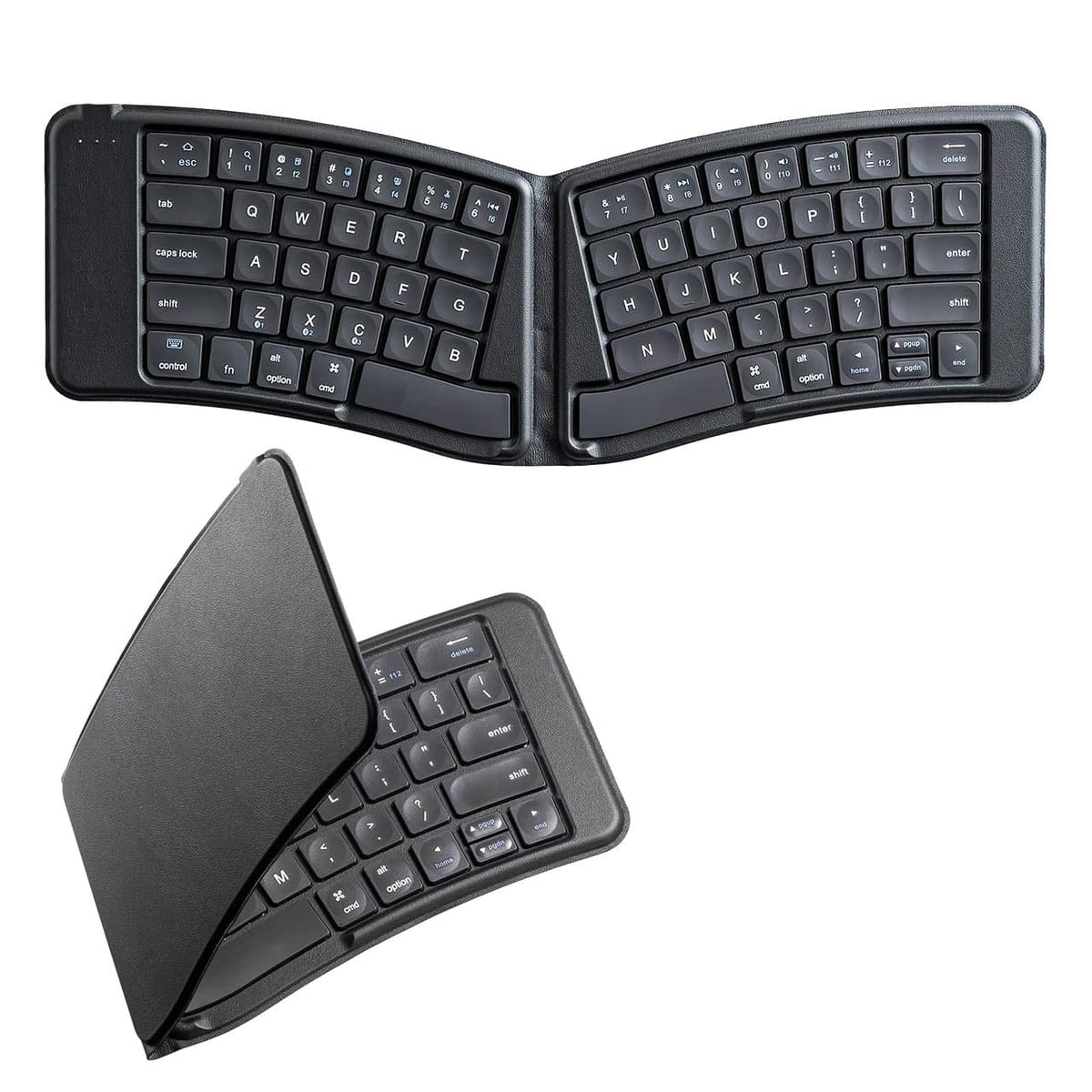 サンワダイレクト キーボード Bluetooth iPad/iPhone対応 折り畳み 小型 充電式 エルゴノミクス 3台マルチペアリング 400-SKB076