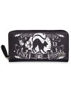 Liquorbrand Jinx Proof レディース ジップアラウンドクラッチ財布 黒猫ゴス ゴシック ロッカブリー、サイズ:8インチ x 4インチ x 1...