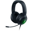Razer Kraken V3 X 有線 USB ゲーミングヘッドセット:ハイパークリア カーディオイドマイク オーバルイヤークッション ハイブリッドファブリッ...