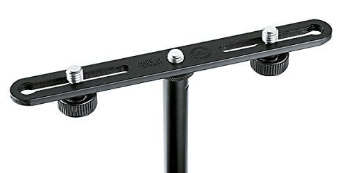 【国内正規品】 K&M マイクスタンド用 マイクバー マイク2本用 取付位置スライド式 235/5(2)