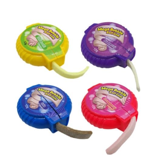 Mega Bubble Roll Gum 12g �ᥬ �Х֥� ������ ���� 4�ĥ��å� (������ ������ �֥롼�٥꡼ �ġ��ƥ��ե롼�ƥ����ι�� �Х롼�󥬥�) �ڹ��åѥ�ASMR