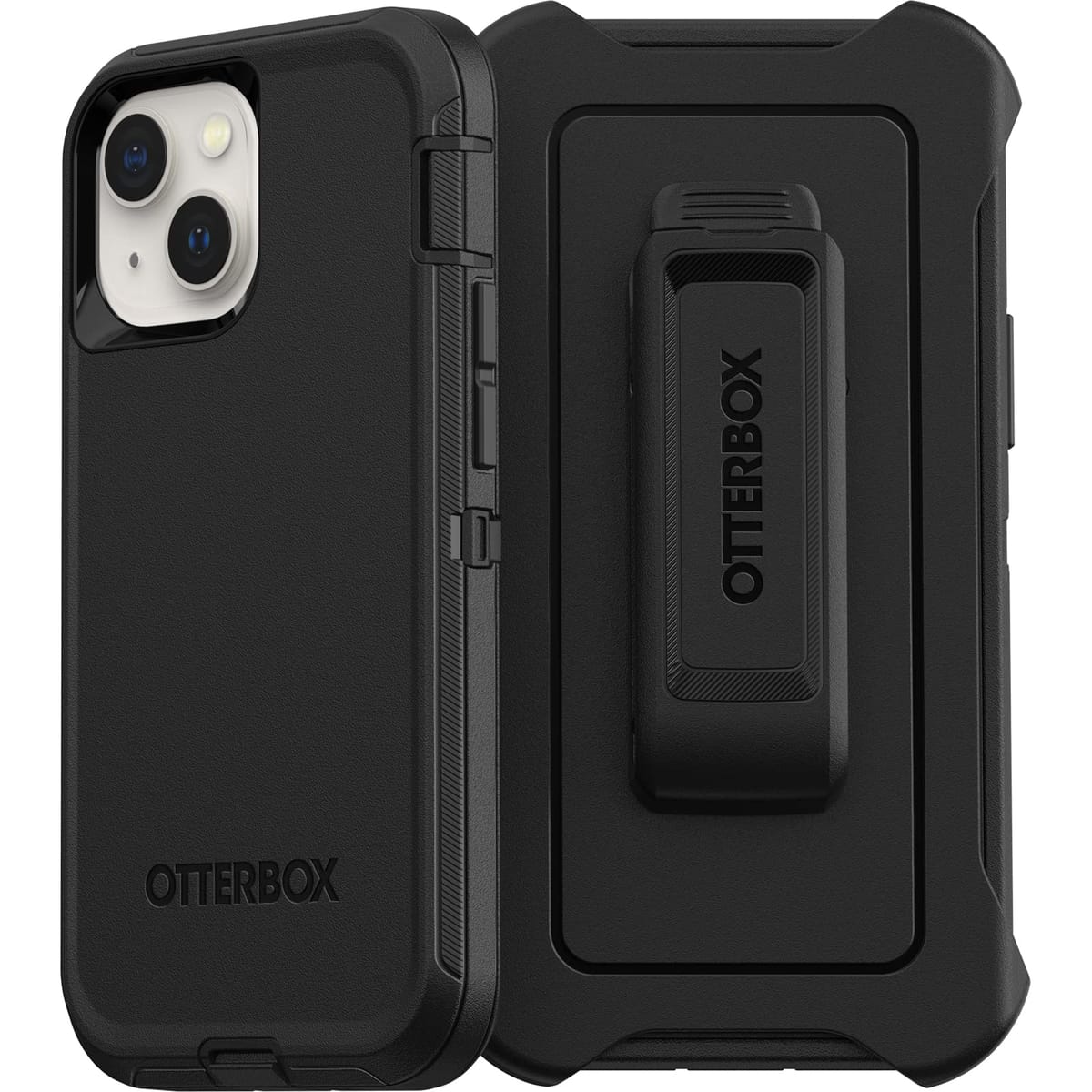 OtterBox iPhone 13 mini & iPhone 12 mini ディフェンダーシリーズケース - ブラック 頑丈 丈夫 ポート保護 ホルスタークリップキックスタンド付き