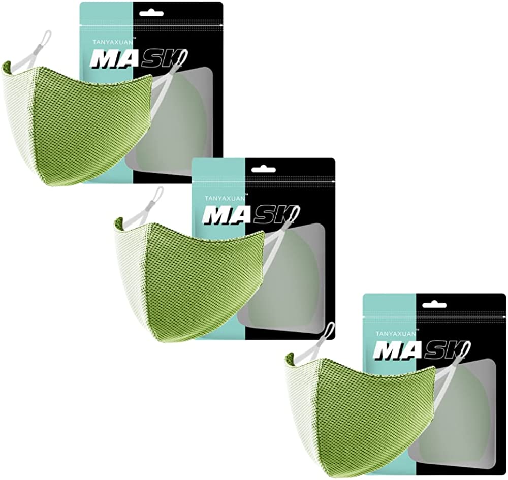[Leaf64] クールマスク 冷感マスク 3枚セット 接触冷感 洗える 夏用マスク 洗濯可能 調節可能
