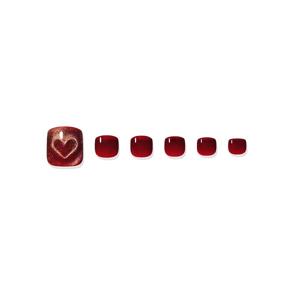 マジックプレス ダークスカーレット 24 チップ ペディキュア ネイルチップ Magic Press Dark Scarlet 24 Tips Pedi