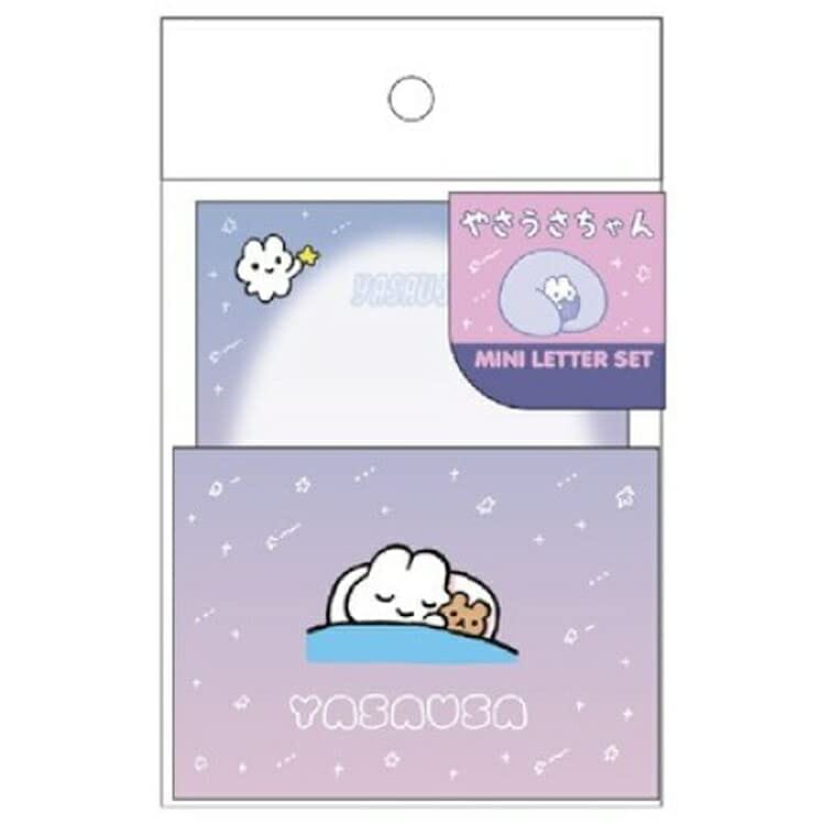 サンスター文具 やさうさちゃん ミニレターセット おねむ イラストレーター ざきよしちゃん SNS LINEス..