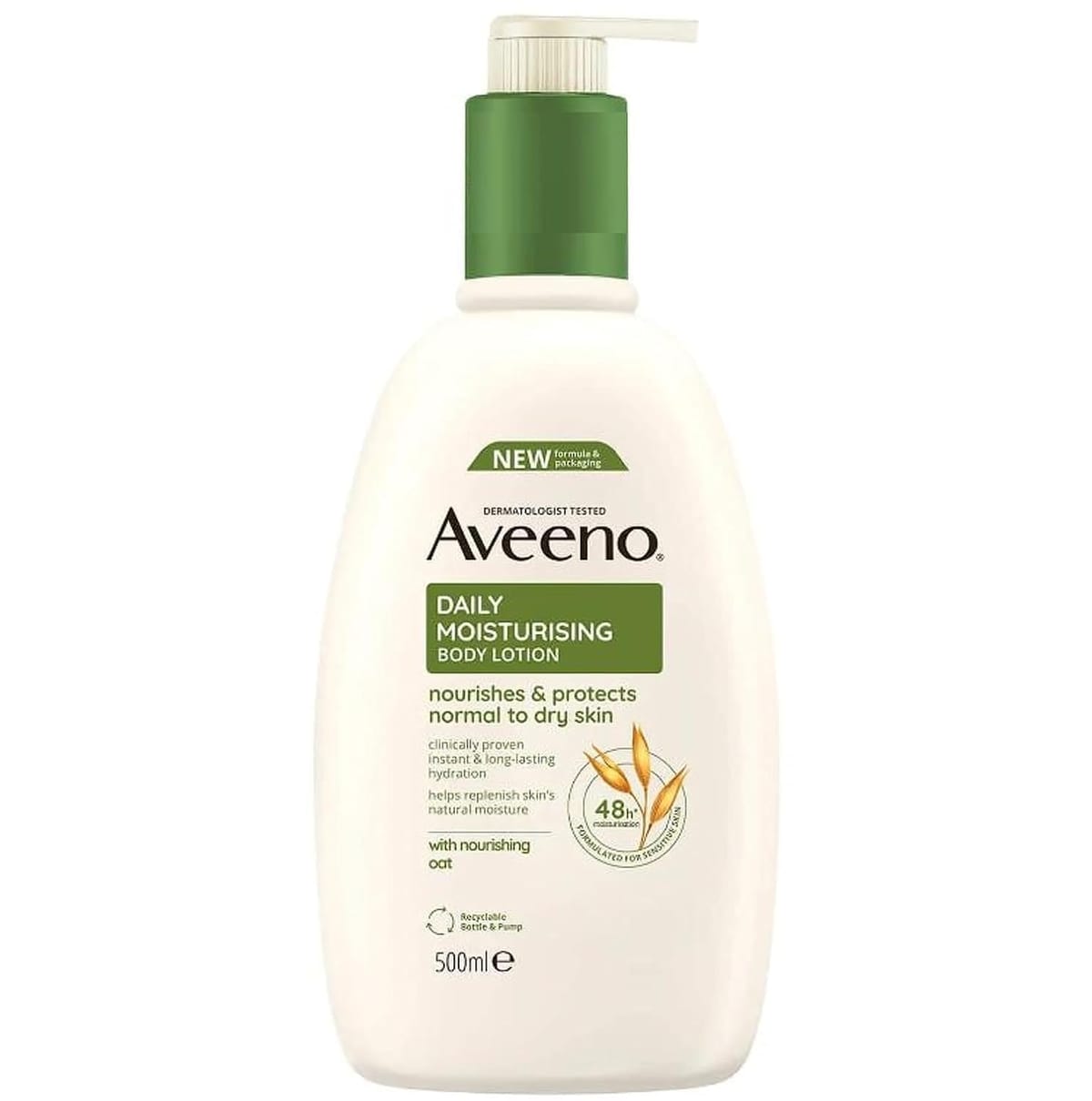 Aveeno Daily Moisturising Lotion | For Normal to Dry Skin Care | With Prebiotic Oatmeal and Glycerin | Moisturises for 24 Hours