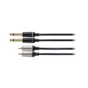 audio-technica GOLD LINK Fine オーディオ変換ケーブル ピン×2 - モノラル標準×2 1.5m AT581A/1.5 [並行輸入品...