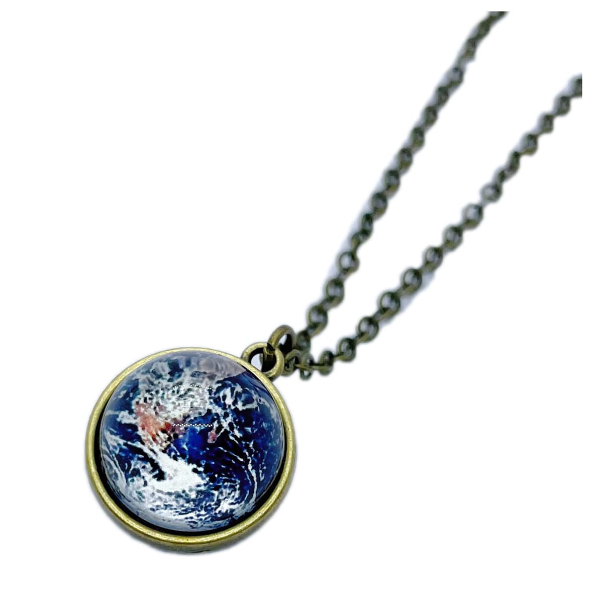 Galaxy ペンダントネックレス 星雲 両面 宇宙 ガラス 惑星 ネックレス ガールズ レディース メンズ 地球儀 宇宙 ジュエリーのサムネイル