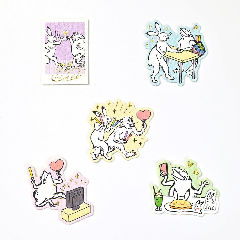 エヌビー社 フレークシール 推し活絵巻 | 5柄 25枚入 スリット入り ステッカー シ...