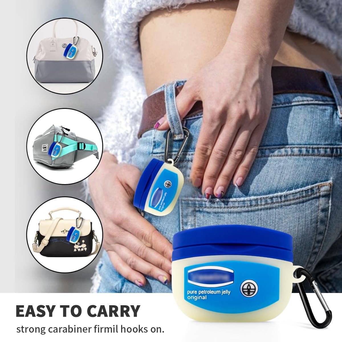 WQNIDE Blue Bottle Case,6in1 Accessories Set Silicone Protective Cover,Cute 3D Fashion Fun Character Design,with Keychain Kids