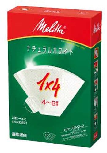 Melitta フィルターペーパー (4-8杯用) ナチュラルホワイト 1×4G PA 1×4G N.W