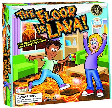 Endless Games 632468005251 The Floor is Lava Interactive Board Game for Kids and Adults (Ages 5+) Fun Party, Birthday, [NVbN]